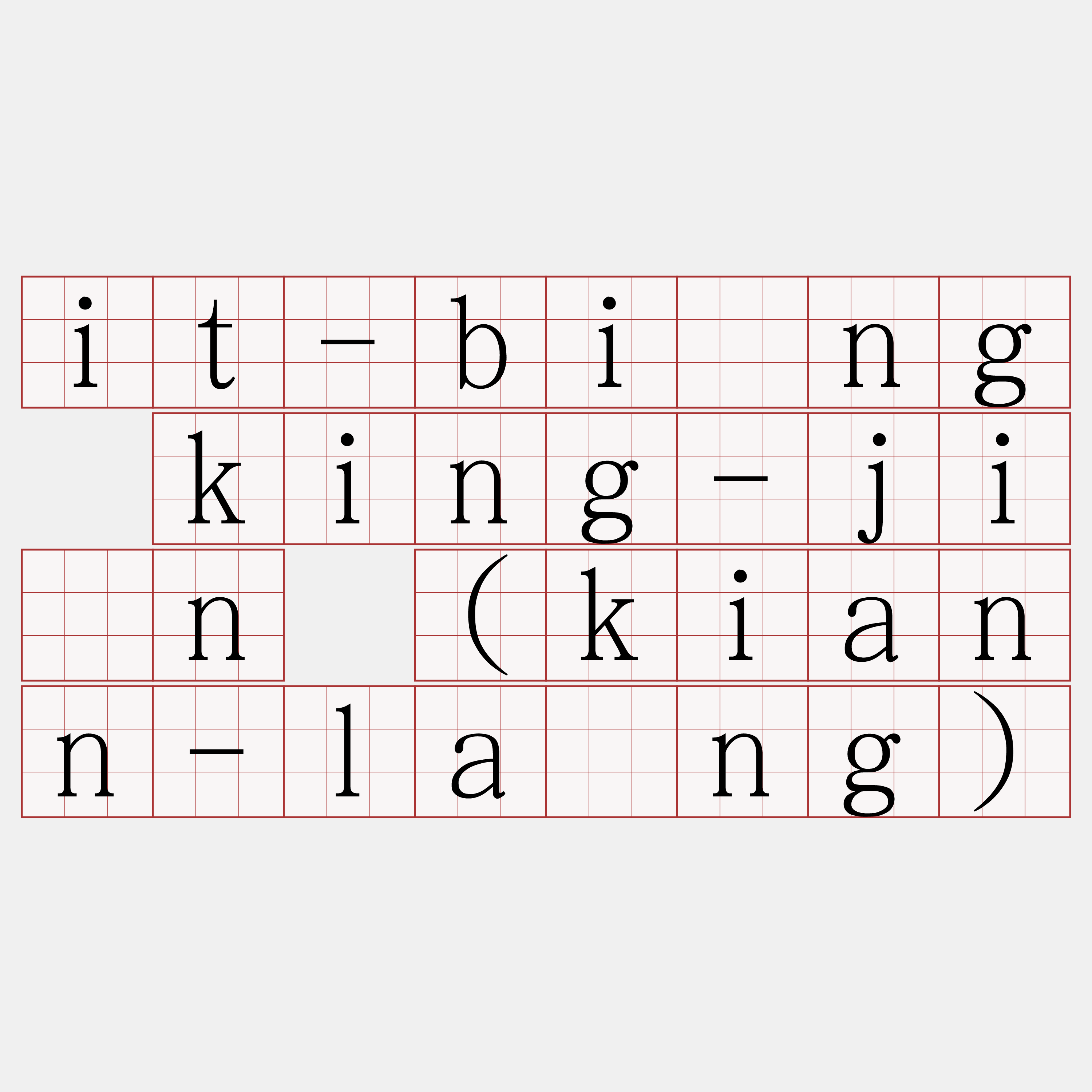 it-bîng king-jîn (kiann-lâng)